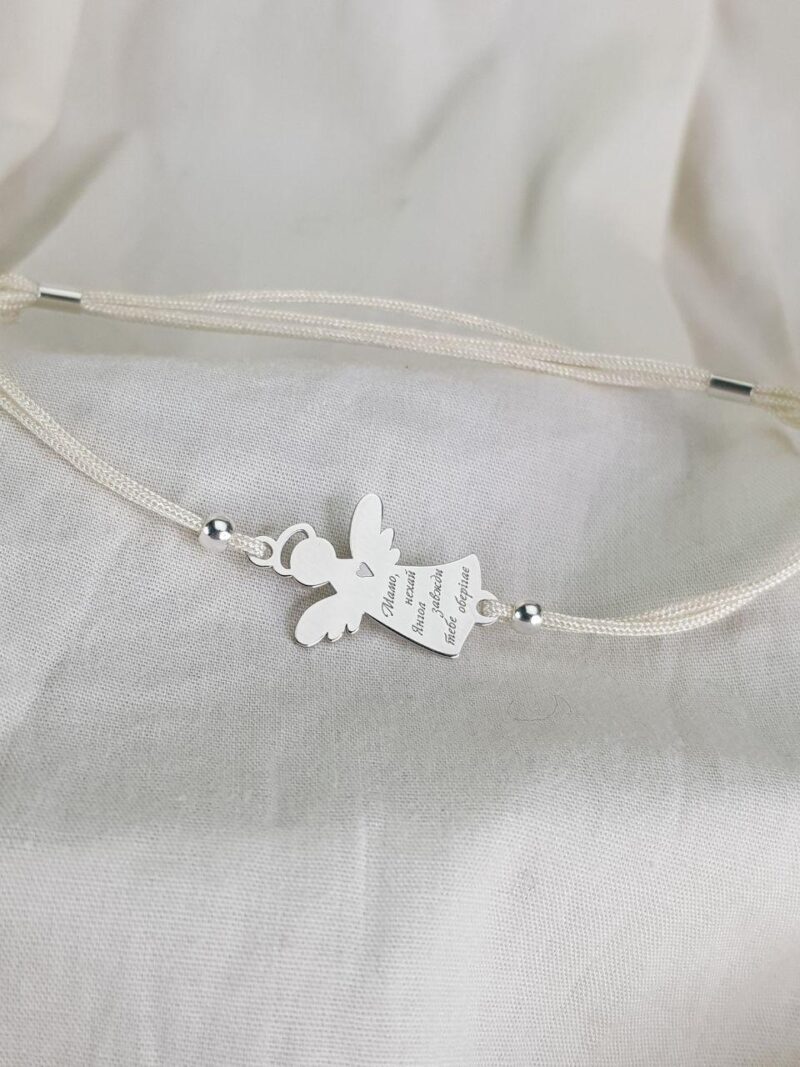 Браслет-на-шелковой-нитке-с-серебряной-фигуркой-ангела-гравировка-Браслет-красная-нить-5