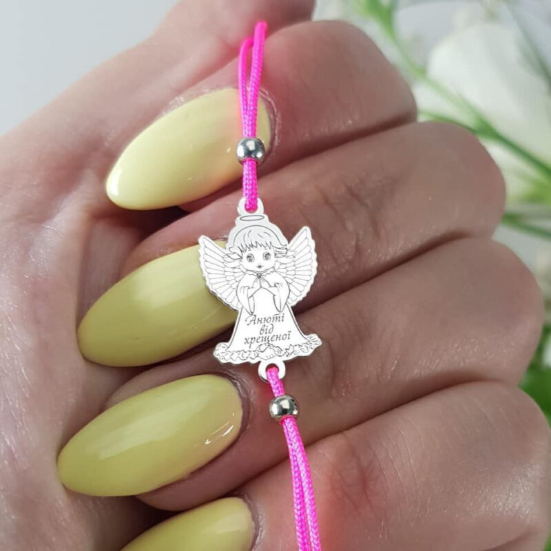 Серебряный-браслет-фигурка-в-виде-ангела-из-серебра-925-пробы-на-шелковой-ниточке-Браслет-красная-нить-1