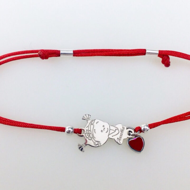 Серебряный-мама-браслет-на-шелковой-ниточке-с-фигурками-деток-Браслет-красная-нить-5